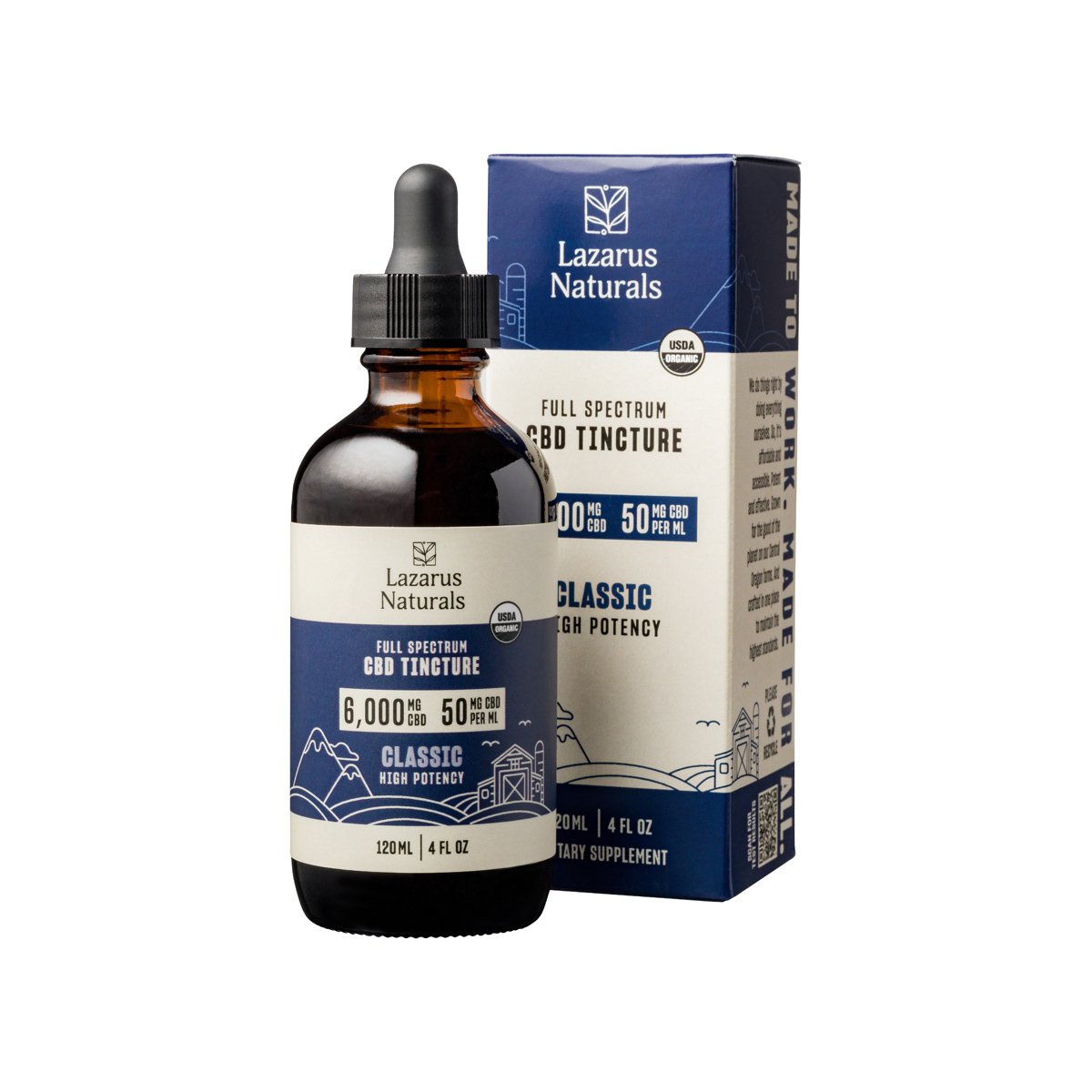 Organic CBD Tincture, 50mg/ml