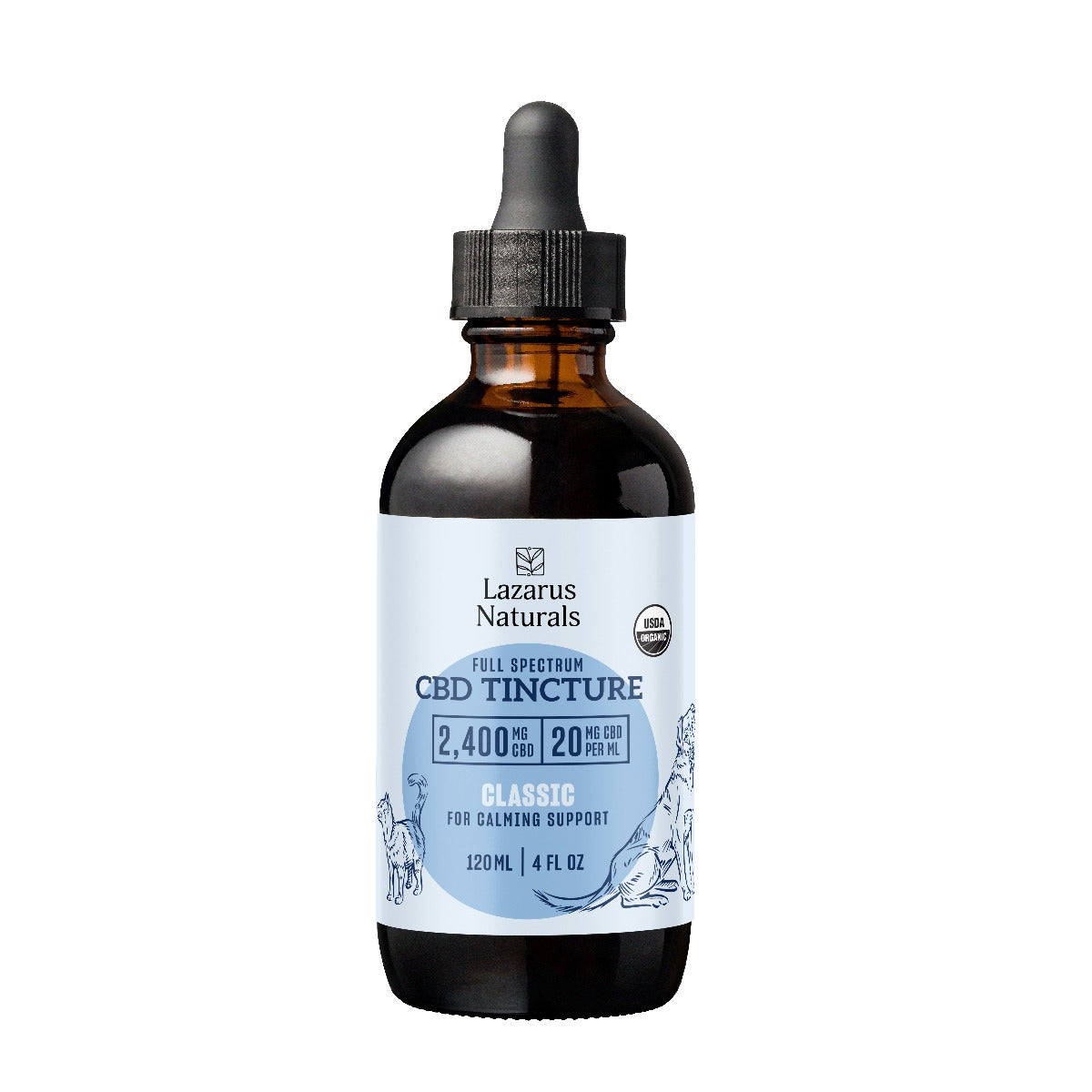 Organic Pet CBD Tincture, 20mg/ml